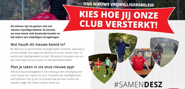 Van start met nieuw vrijwilligersbeleid: kies hoe jij onze club versterkt